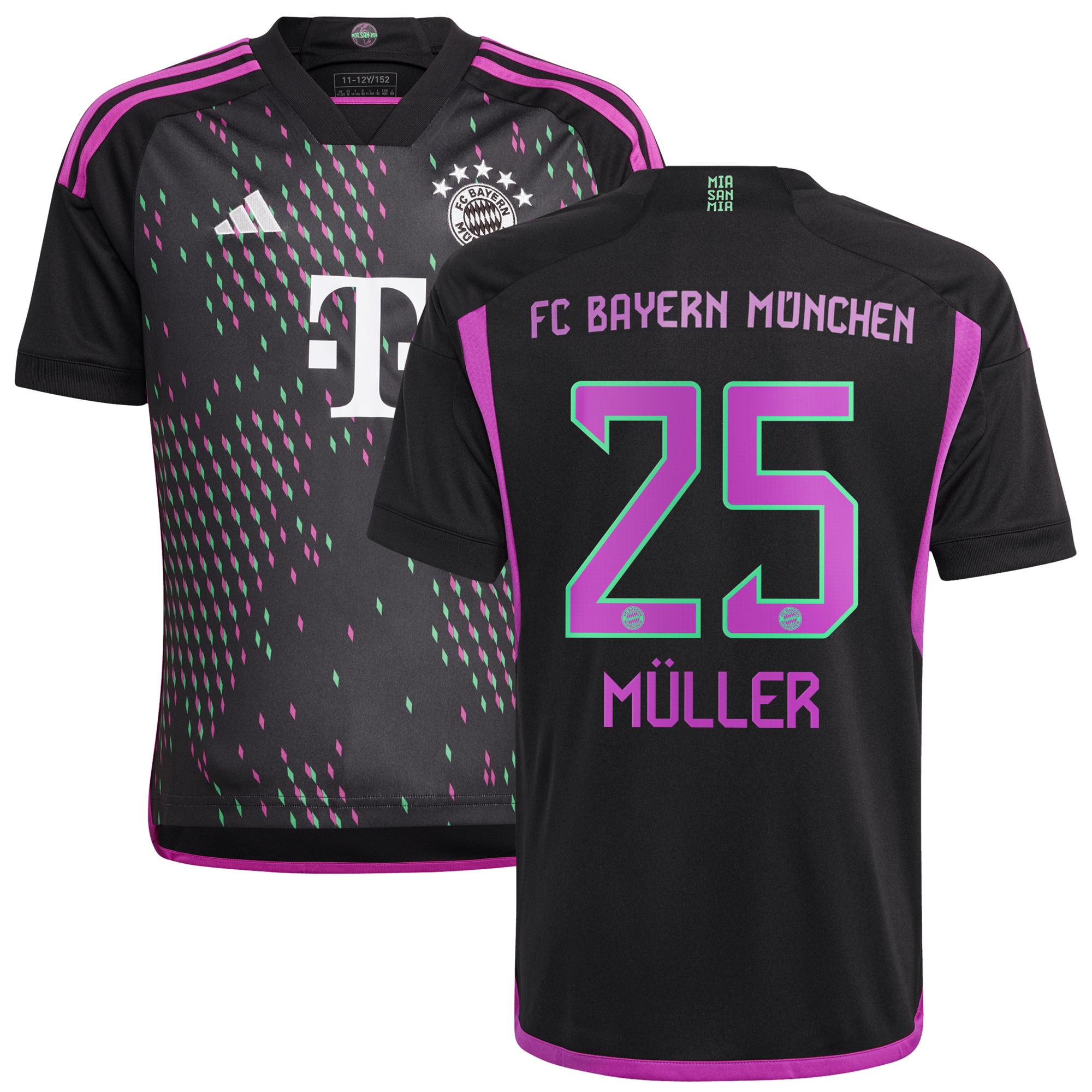 Thomas Müller Bayern Munich Youth 2023/24 Away Replica Player Jersey – Black