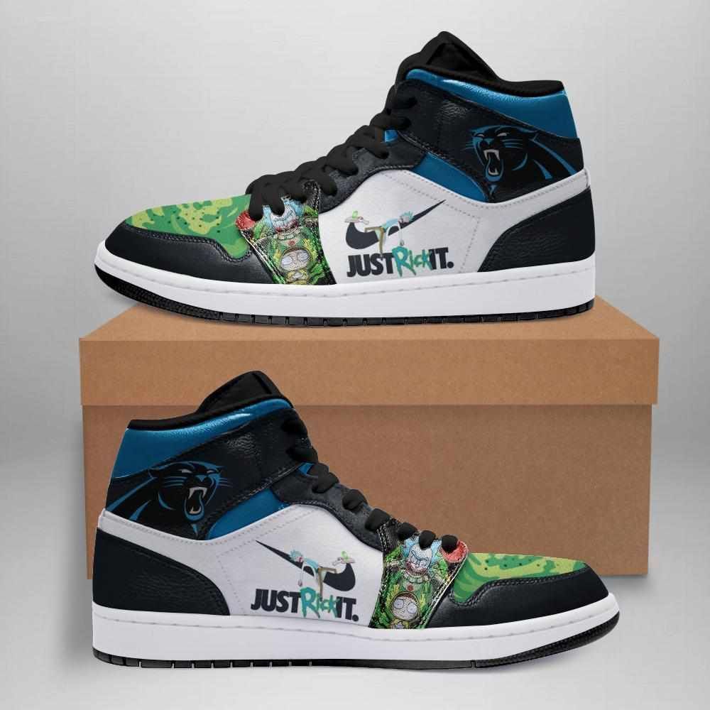 Rick And Morty Carolina Panthers Custom Air Sneakers Jordan Sneakers Sport Air Jordan High Sneakers Sport Sneakers