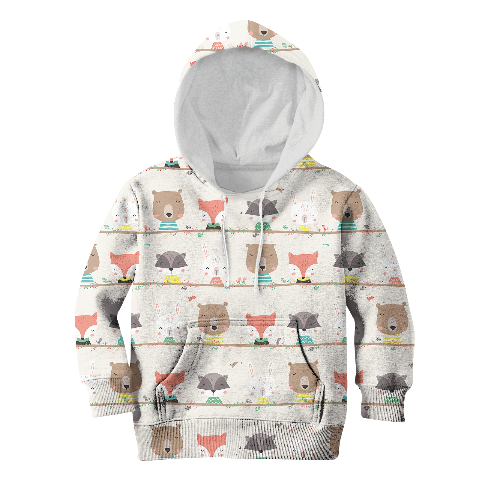 Woodland Animals Kid Custom Hoodies T-Shirt Apparel