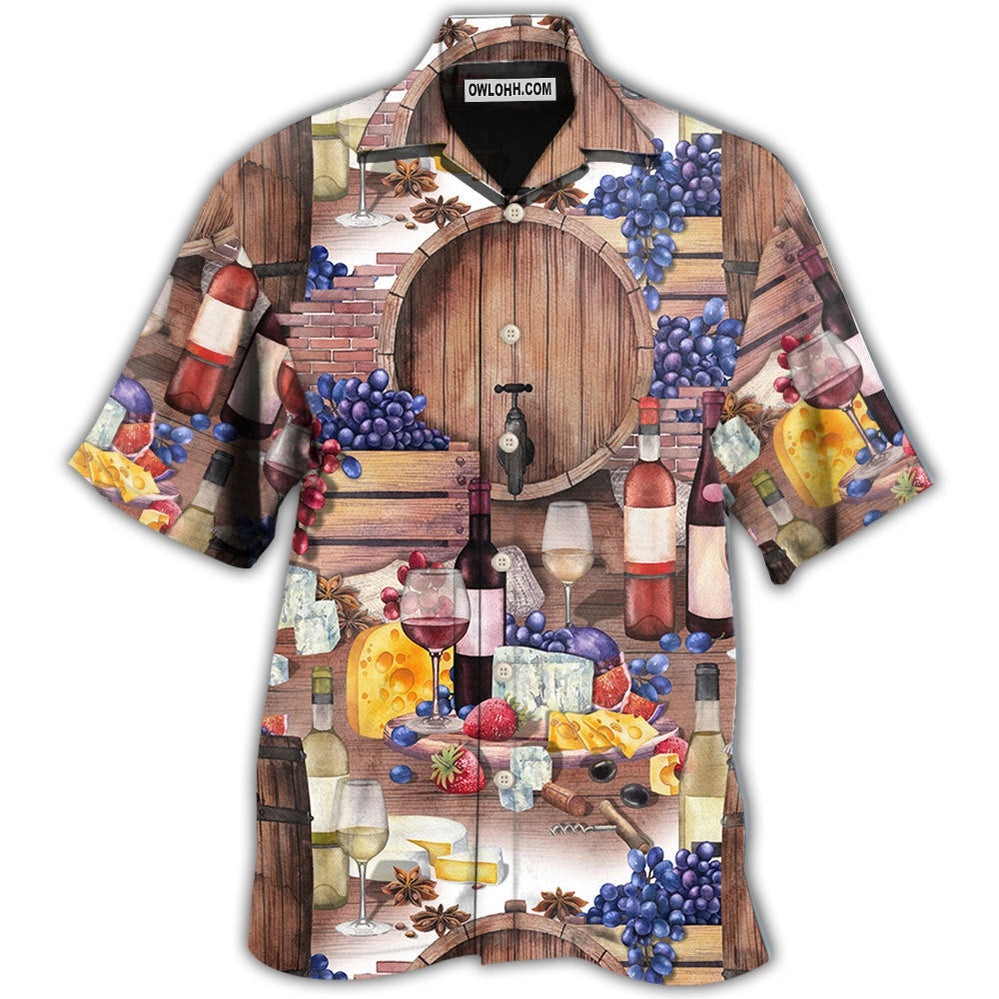 Wine Grape Wine Art – Hawaiian Shirt  – Owl Ohh