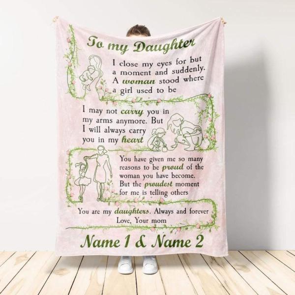 Personalized To My Daughter, I Will Always Carry You Blanket