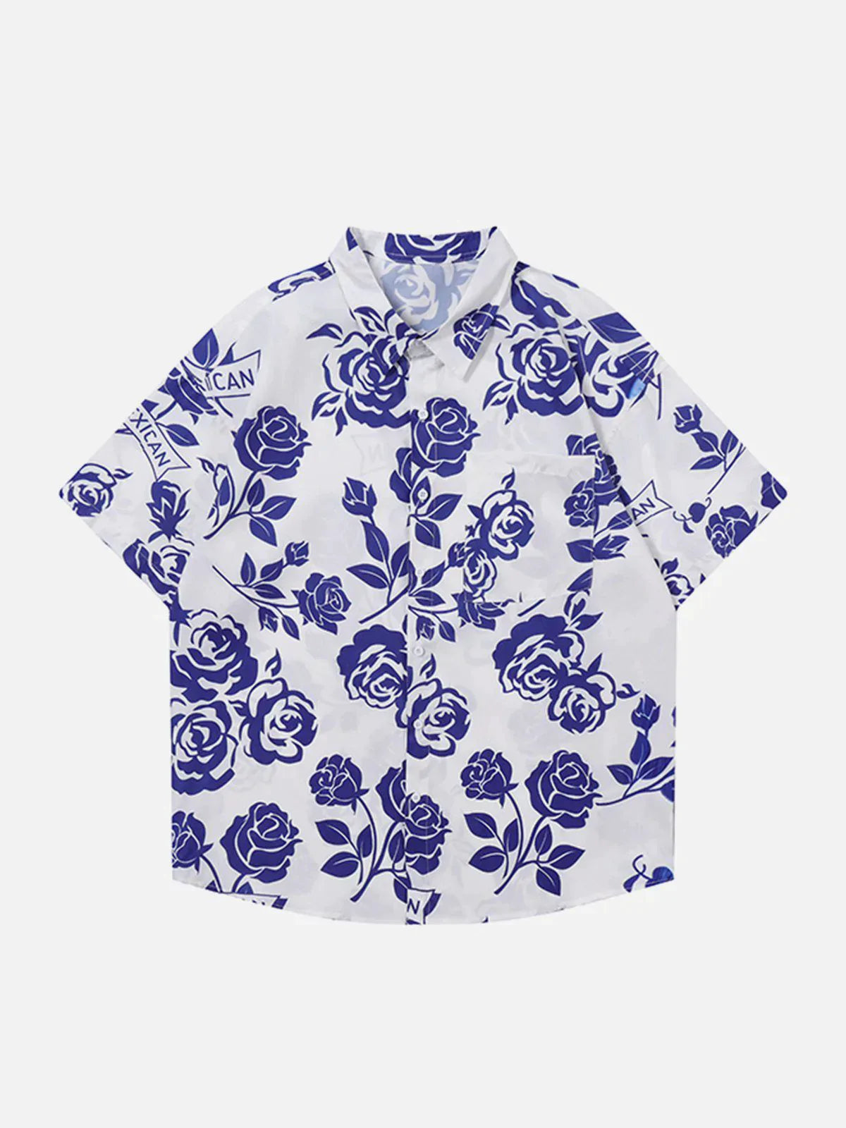 Talishko™ – Rose Print Short Sleeve Shirt