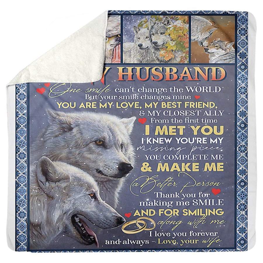 To My Husband You Are My Love My Best Friend Custom Design Gifts Sherpa Blanket