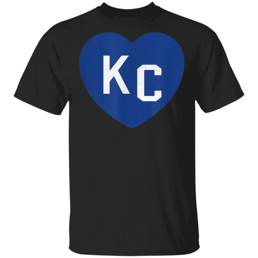 KC Heart Royal Blue Love Kansas City Hearts KC loveLetters TShirt