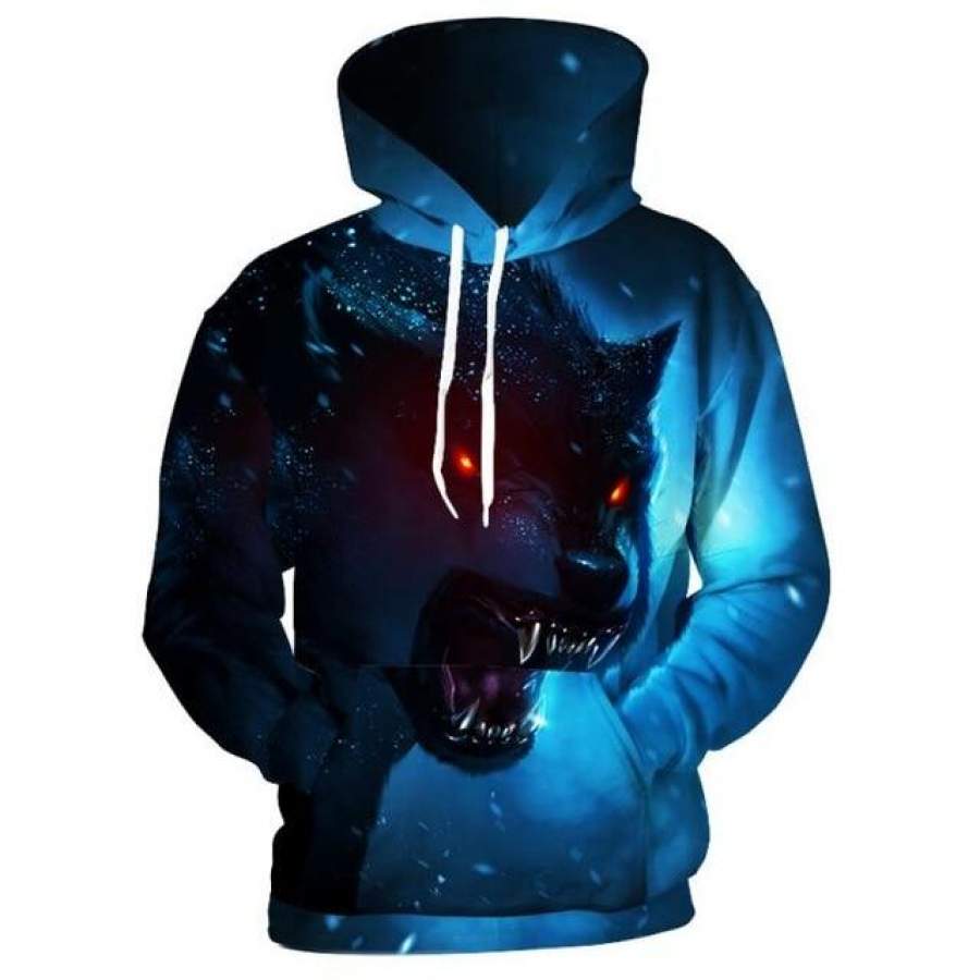 Wolf Tiger 3D full over print Hoodie WT2