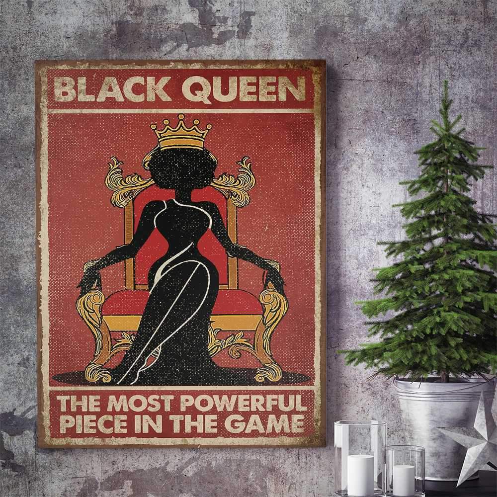 Black Queen The Most Important Piece In The Game Canvas Prints Poster Print, Wall Art Canvas, Poster Canvas Wall Decor