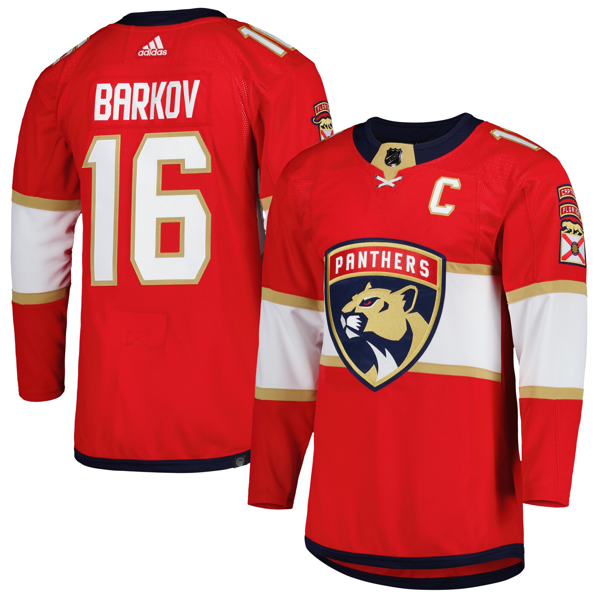 Men's Florida Panthers Aleksander Barkov adidas Red Primegreen Authentic Pro Player Jersey