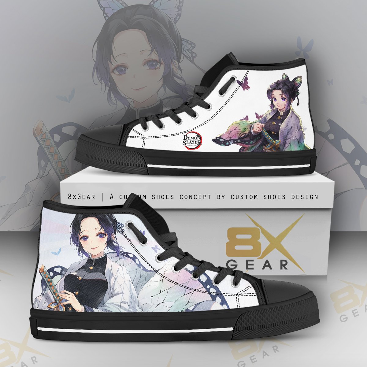 Kochou Shinobu High Top Shoes Kimetsu no Yaiba For Anime Fan H12127 ...