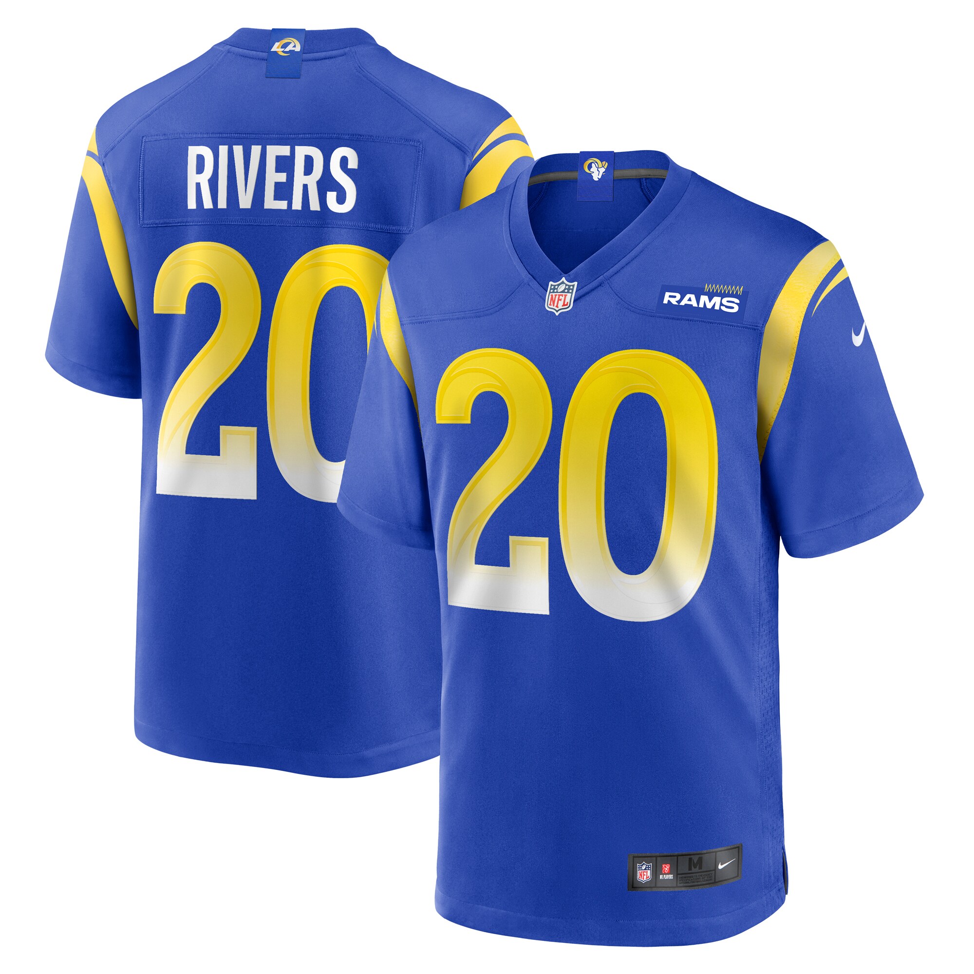 Men’s Los Angeles Rams Ronnie Rivers  Royal Team Game Jersey