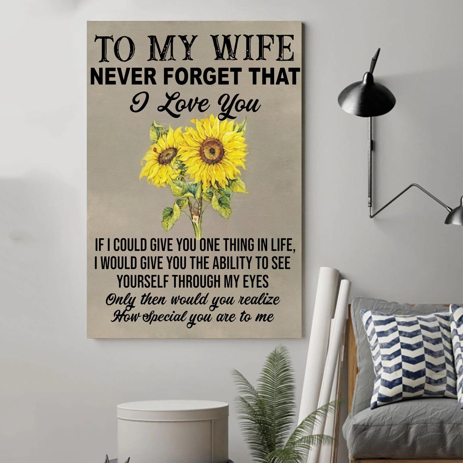 To Wife Never Forget That – Gift For Family, Lovely Gift  , Gift For Home Decor – Horizontal Canvas Matte Canvas Wall Art