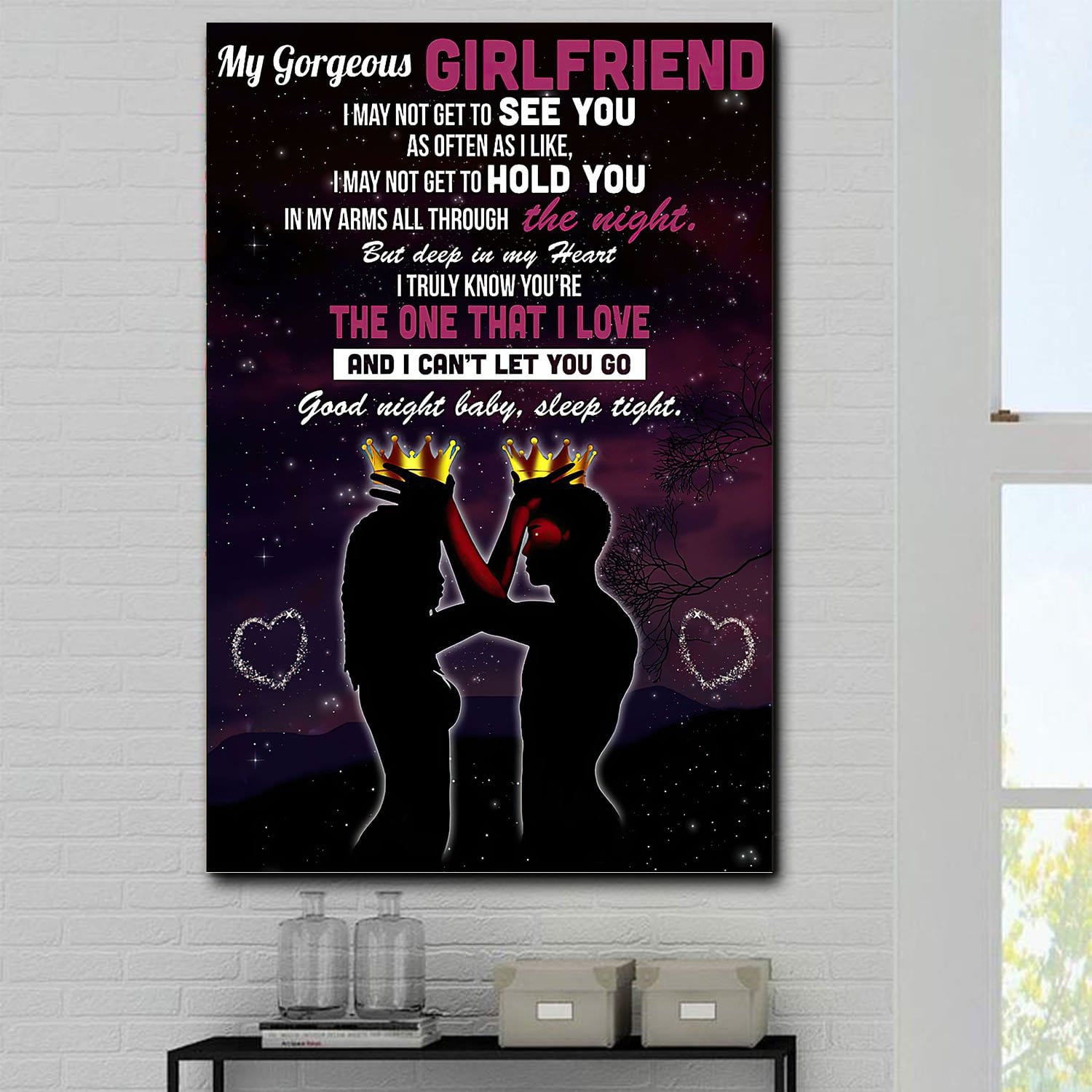 African American Poster Art My Gorgeous Girlfriend Home Decor