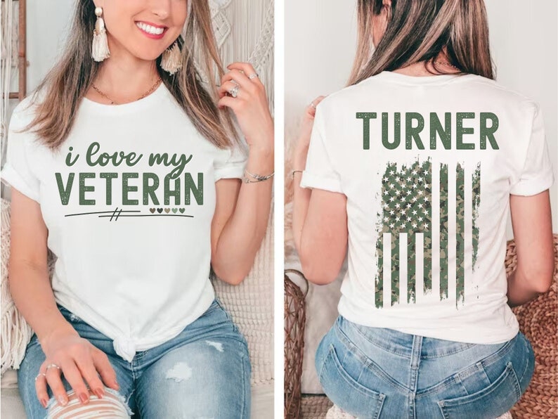 Personalized military shirt, I love my soldier shirt, wife gift, mom tee, custom patriotic tee, proud family shirt, I love my veteran, army