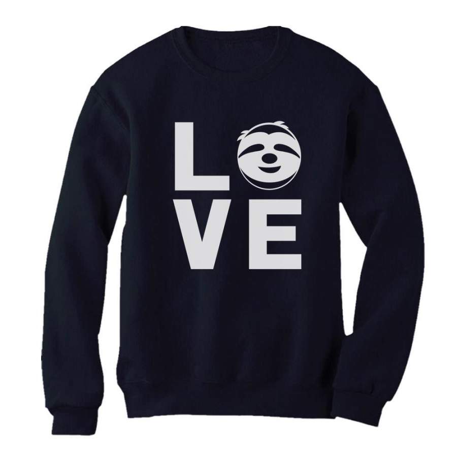 Animal Lovers – I Love Sloths – Lazy Sloth Cute Face Women Sweatshirt