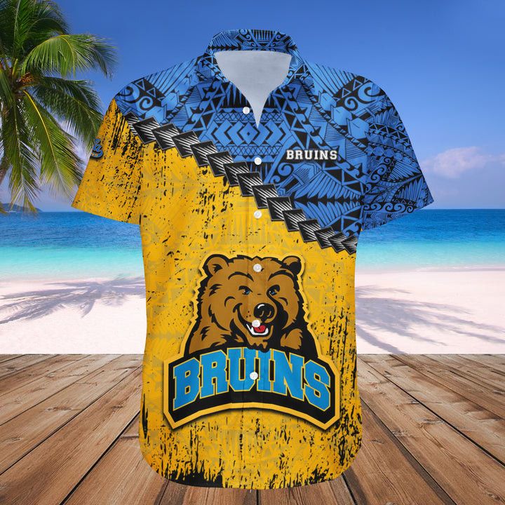 NCCA Ucla Bruins Blue Gold Polynesian Hawaiian Shirt