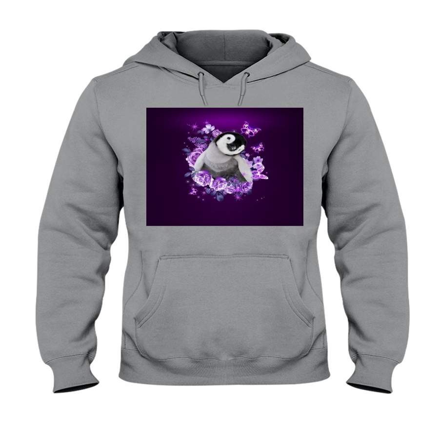 Lovely Penguin Floral Background  Special Custom Design Hoodie