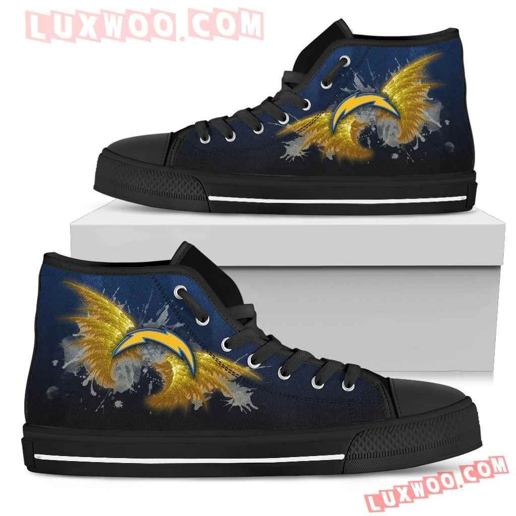 Angel Wings Los Angeles Chargers High Top Shoes Sport Sneakers