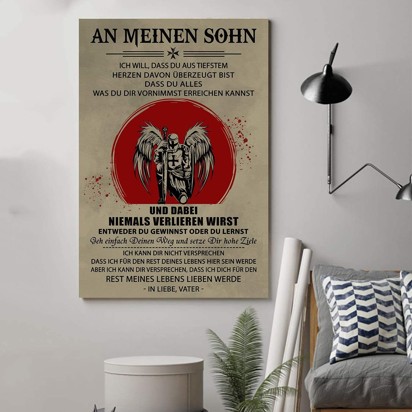 Family Poster-A Knight Templar Poster – Dad to Son – Never Lose Ger