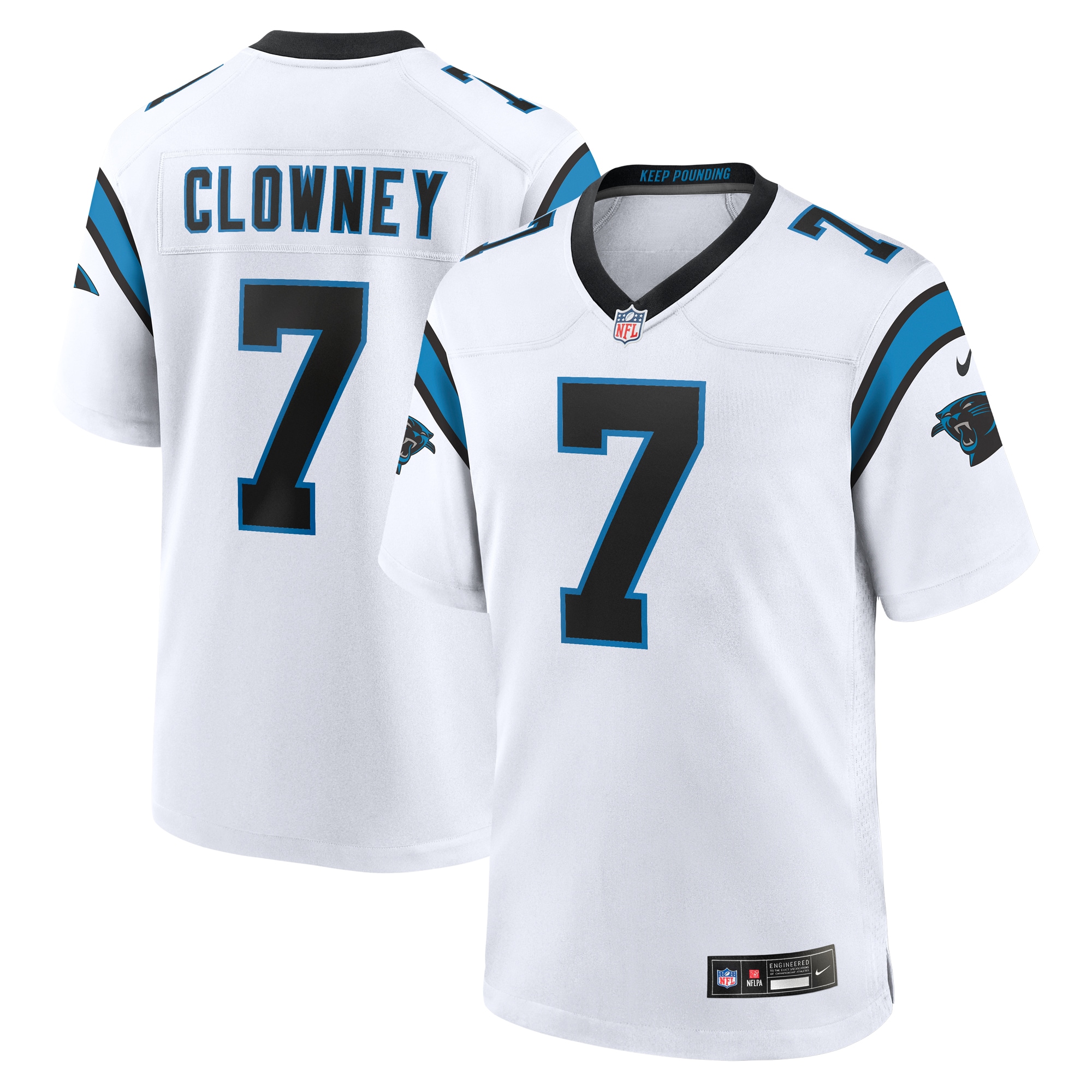 Jadeveon Clowney Carolina Panthers Game Jersey – White