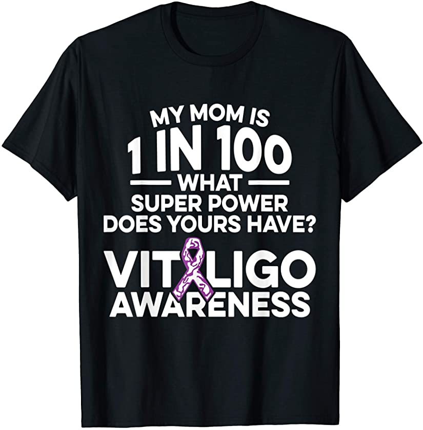 Vitiligo Awareness Mom Strong Melanin Warrior Survivor T-Shirt