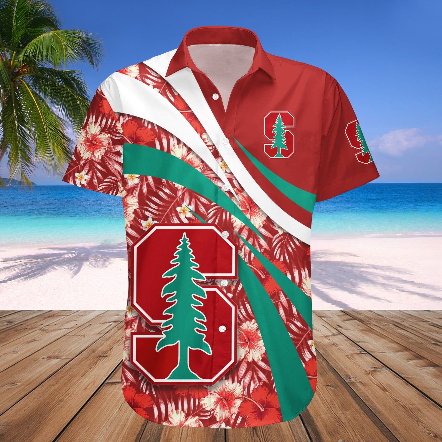 Stanford Cardinal Hawaii Shirt Hibiscus Sport Style – NCCA