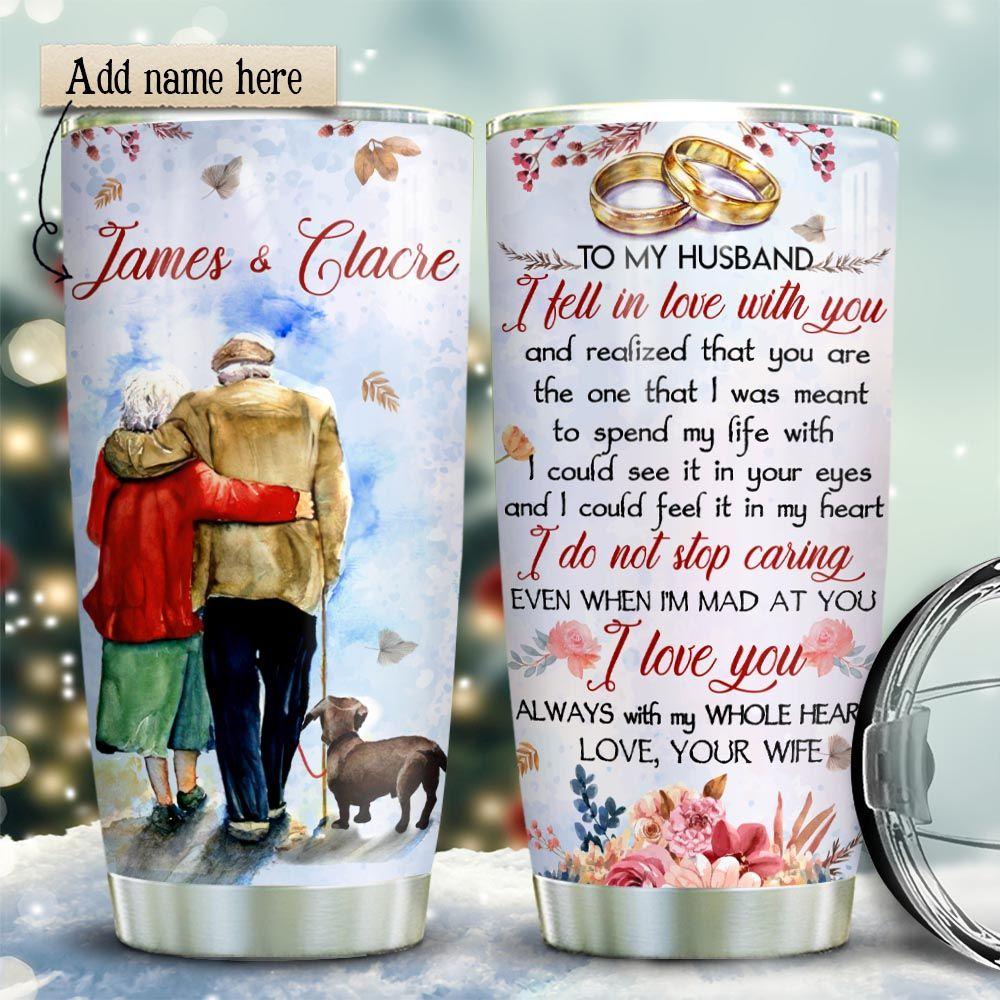 Old Couple Personalized KD2 HRX1611006 Stainless Steel Tumbler