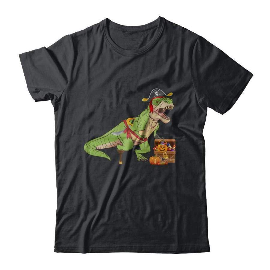 TeesPass Men’s Dinosaurs T-Rex Pirate Halloween Saurus for Men Women Shirt Short Sleeve Tee