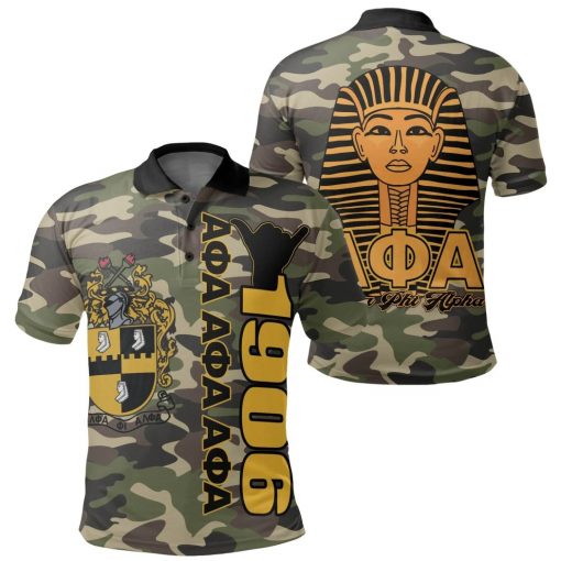 Alpha Phi Alpha 1906 Apa Crest Camouflage Polo Shirt