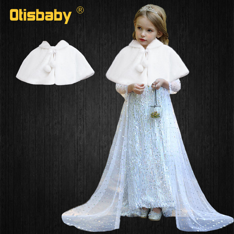 Snow Queen 2 Fancy Fairy Princess Elsa Dress Up Christmas Carnival White Girls Elsa Anna Costume Kids Sequins Wedding Dresses alx