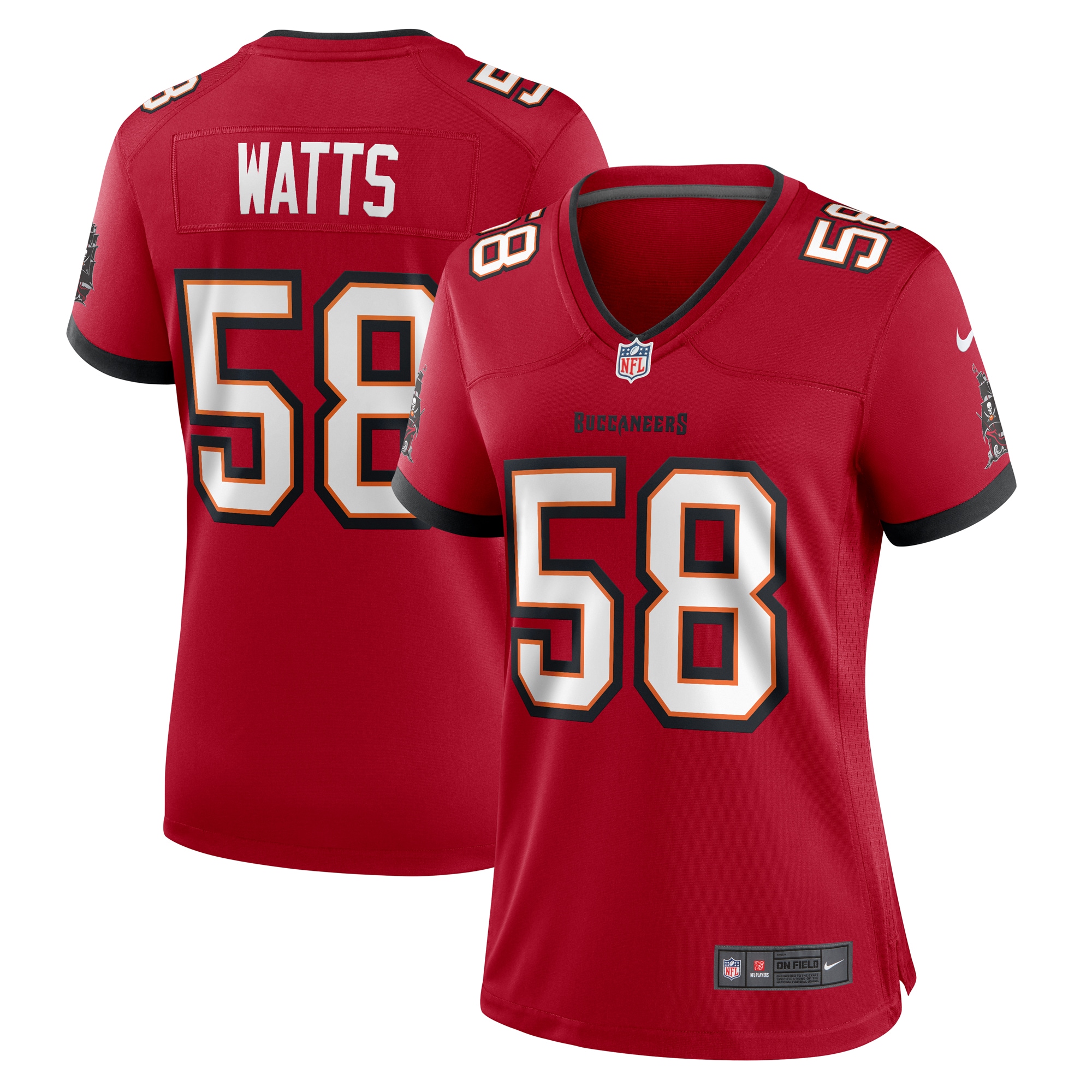 Markees Watts Tampa Bay Buccaneers Women's Game Jersey – Red