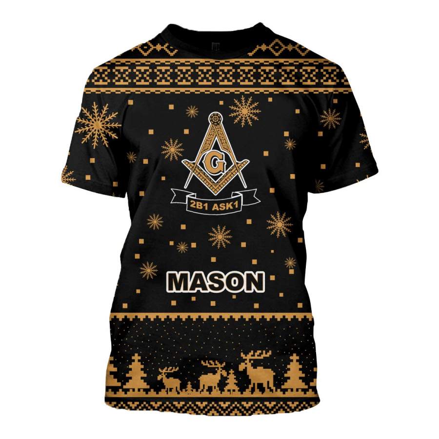 3D ALL OVER FREEMASON UGLY SWEATER 81020191