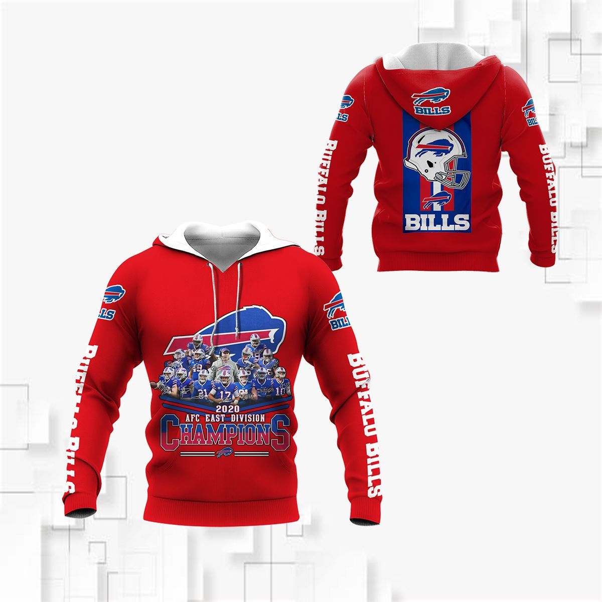 3D All Over Printed Buffalo Bills HVH-HT Shirts Ver 1 (Red)