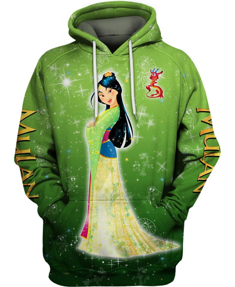 Mulan Hoodie – DN Mulan Hoodie Sweatshirt 3D – DN Character Hoodie Cartoon, Mulan Hoodie Women, Gift For Her