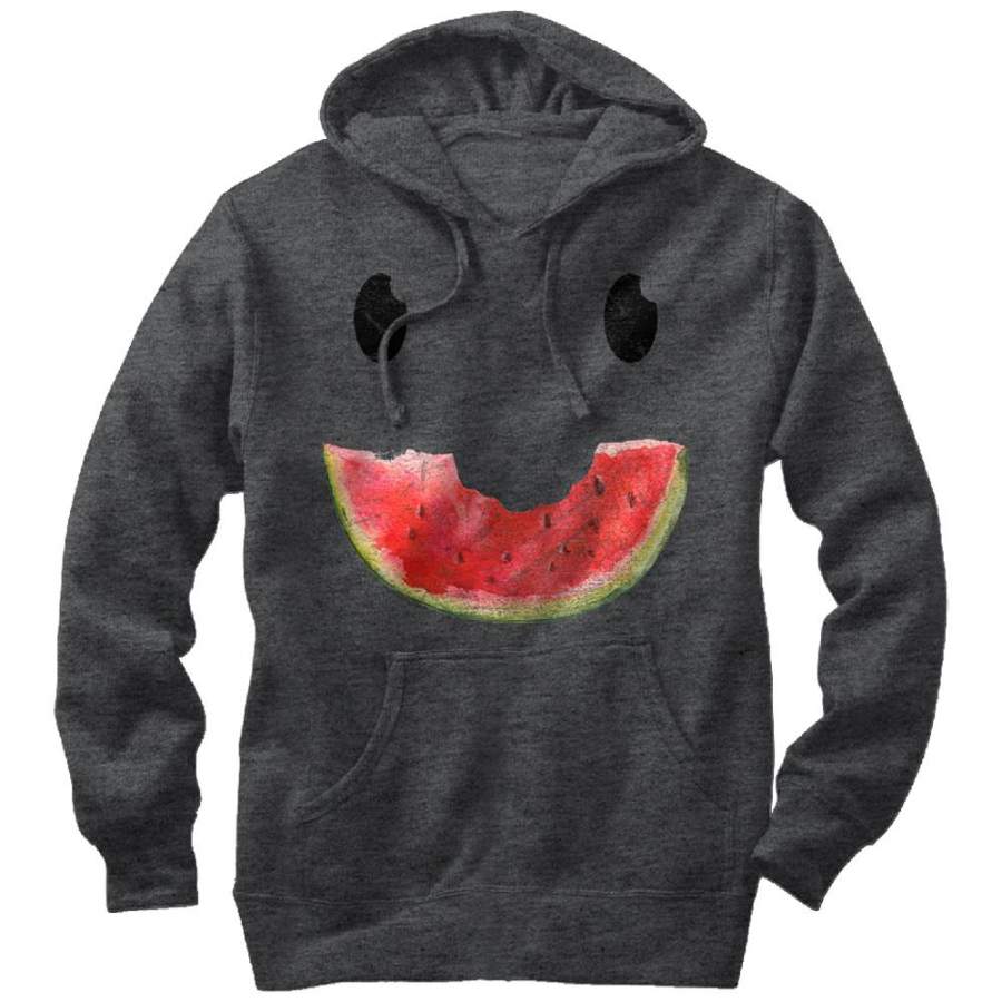 Lost Gods Men’s Watermelon Smile  Lightweight Hoodie Charcoal Heather