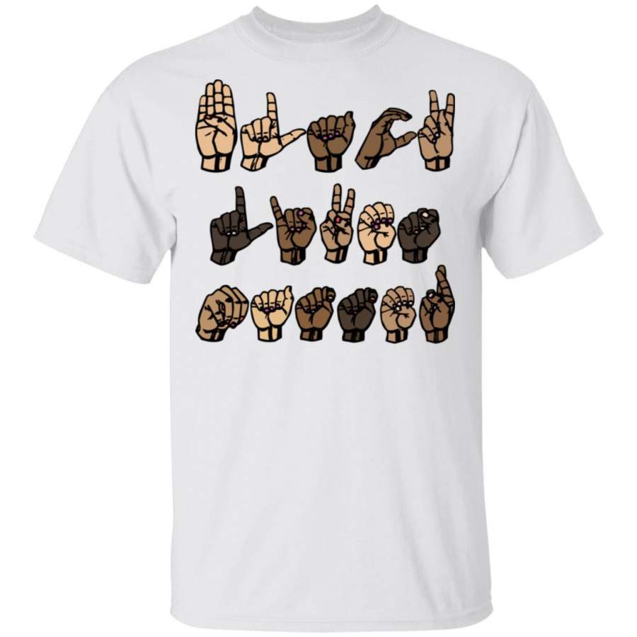 Sign Hands Language Black Lives Matter shirts