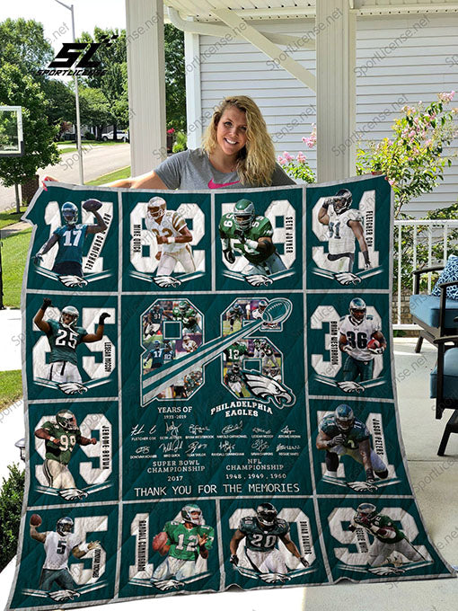 86 Years Of Philadelphia Eagles Quilt Blanket Great Customized Blanket Gifts For Birthday Christmas Thanksgiving