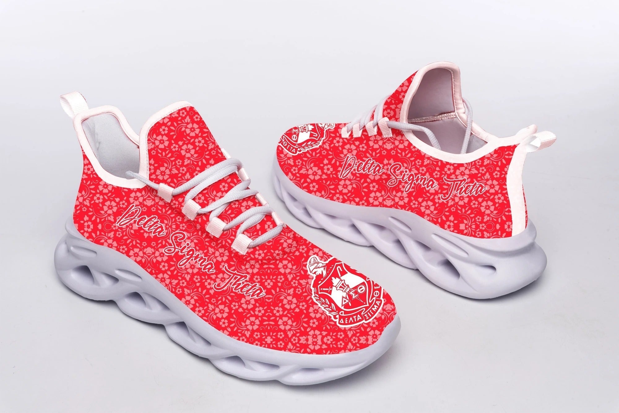 Wonder Print Footwear – Delta Sigma Theta Flower Lace Clunky Sneakers Lt10