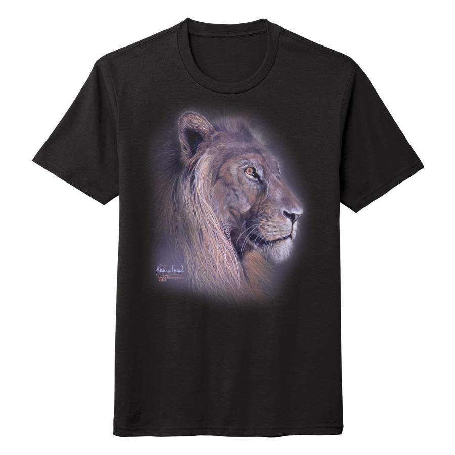 African Lion – Adult Tri-Blend T-Shirt