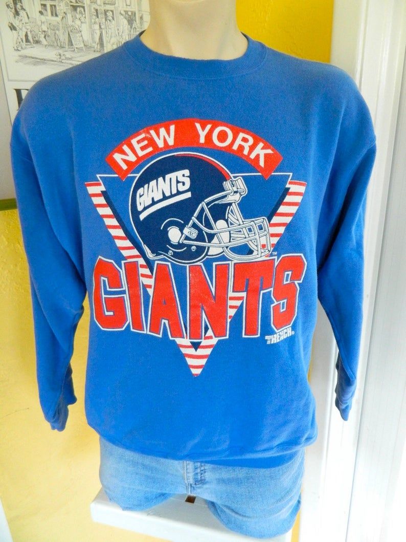 New York Giants 1980S Vintage Sweatshirt   Blue