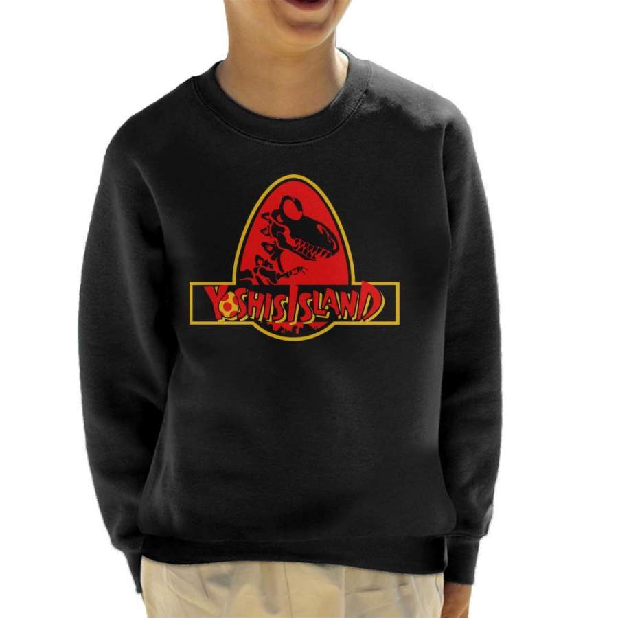 Super Mario Yoshis Island Jurassic Park Mix Kid’s Sweatshirt