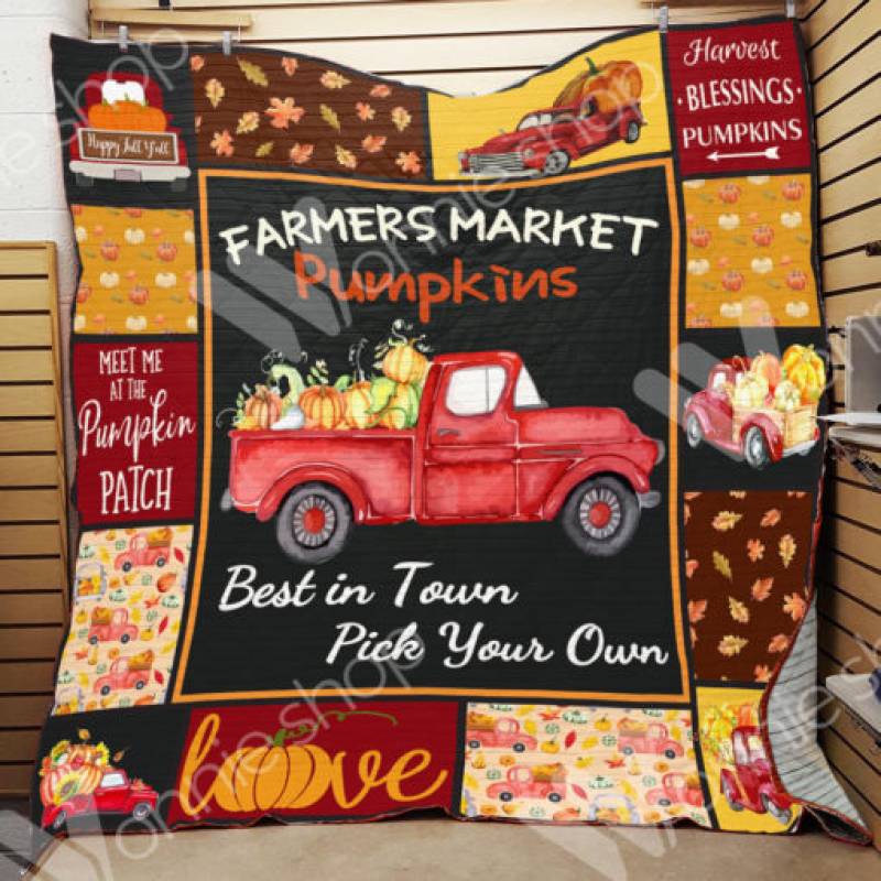 Fall Red Truck Blanket OCT1702 77O58