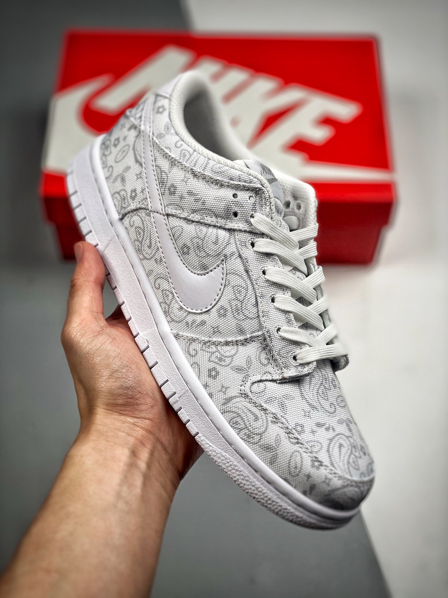 Nike Dunk Low White Paisley WhiteGrey Fog DJ9955-100 5339388