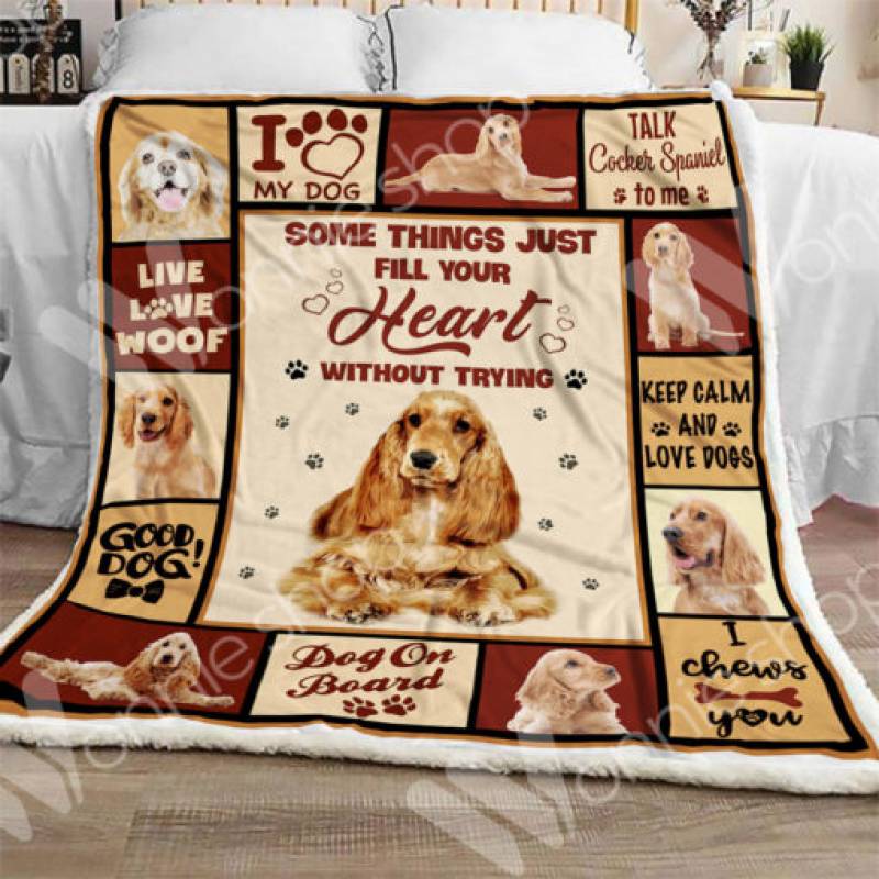 Cocker Spaniel Dog Sherpa Blanket OCT3002 76O51