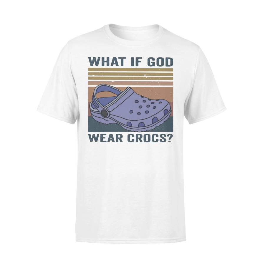 What If God Wear Crocs Vintage Retro T-shirt