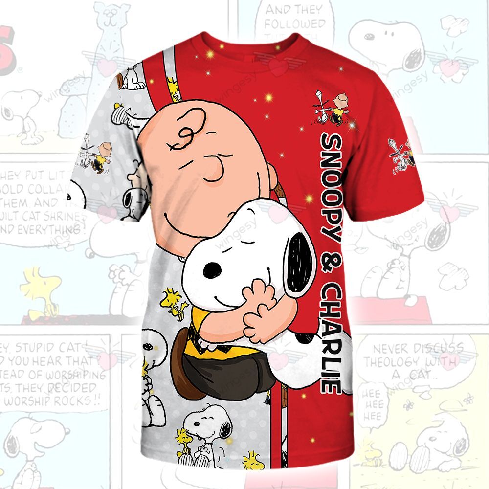 Snoopy Cartoon Cartoon Love SnpChar Pattern Hoodie-QT011054Ha
