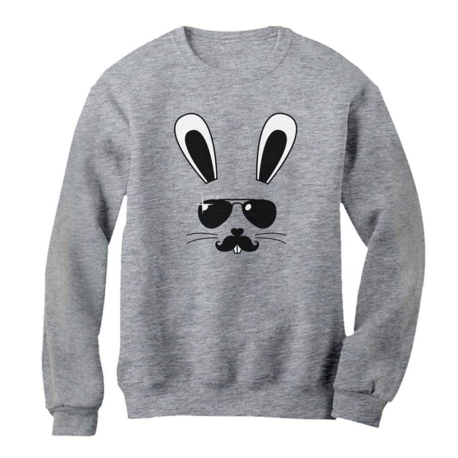 Cool Easter Bunny Face Sweatshirt