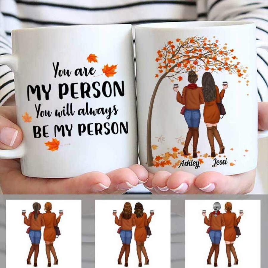 Fall Season Fashion Besties Personalized Coffee Mug