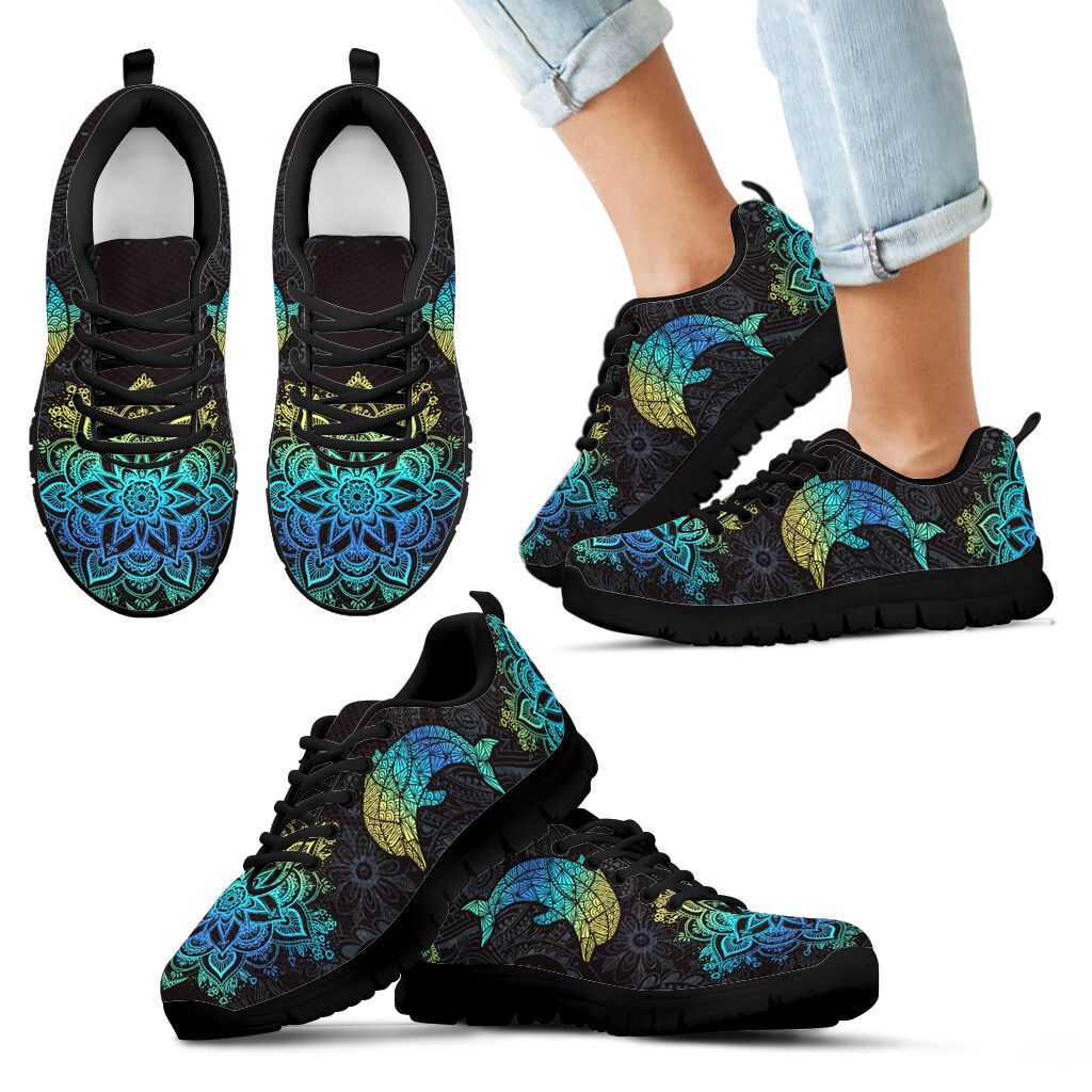 43KKANM-DOLPHIN MANDALA STYLE SNEAKERS