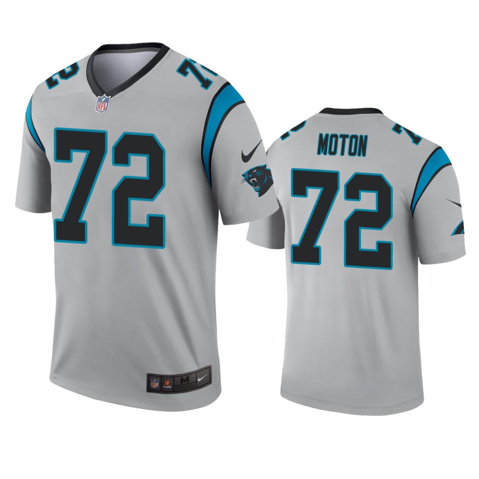 Carolina Panthers Taylor Moton Silver Inverted Legend Jersey