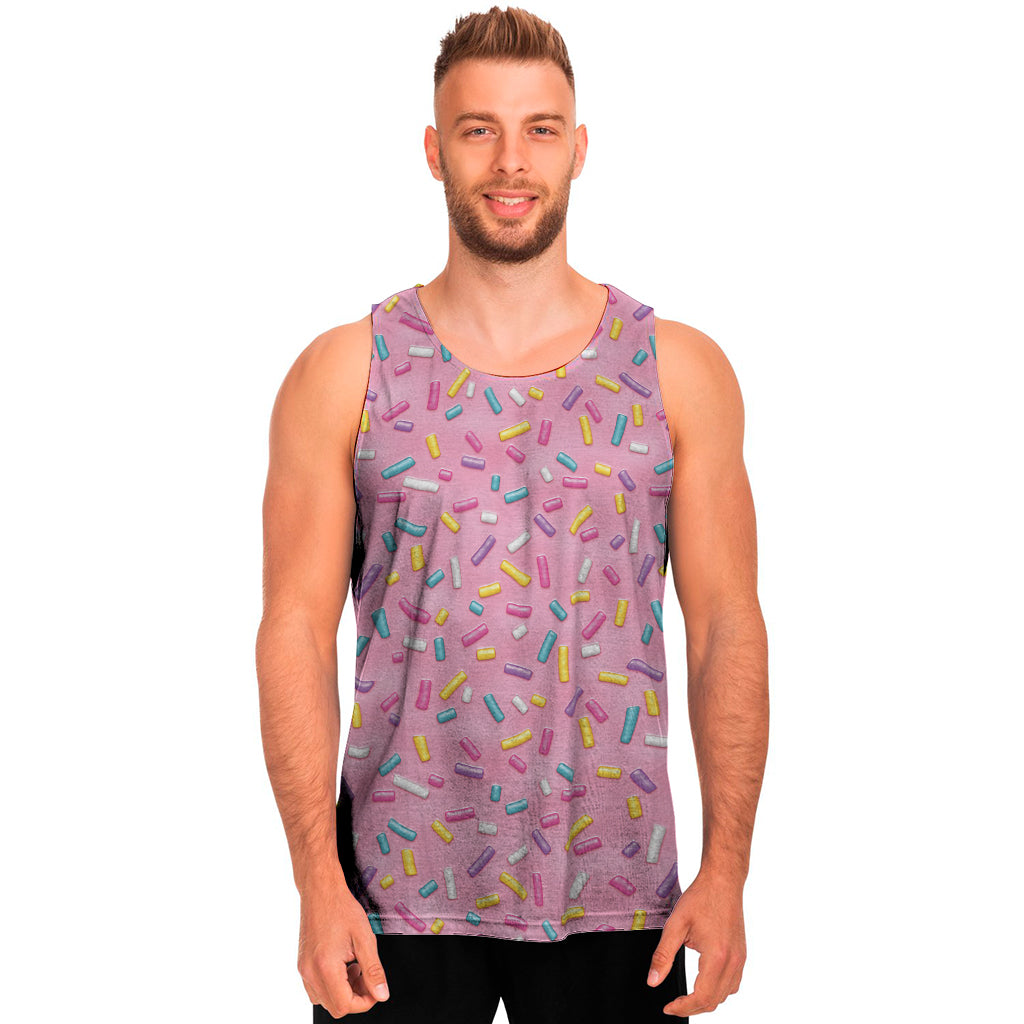 Cute Candy Pattern Print Men’S Tank Top