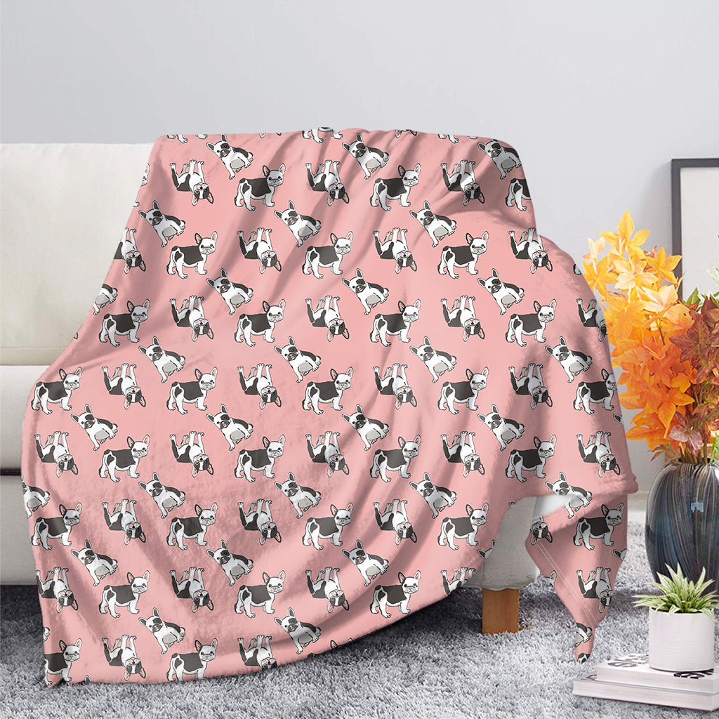 Cute French Bulldog Puppy Pattern Print Blanket